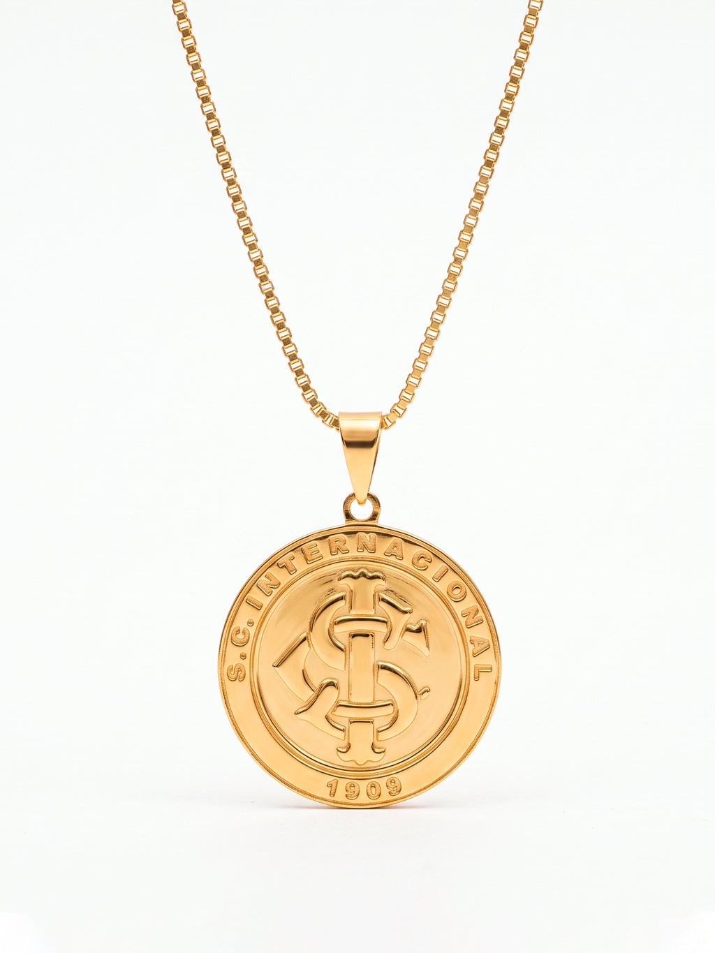 Corrente Internacional - veneziana - banhado a ouro 18k