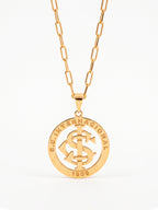 Corrente Internacional vazado - elo longo - banhado a ouro 18k