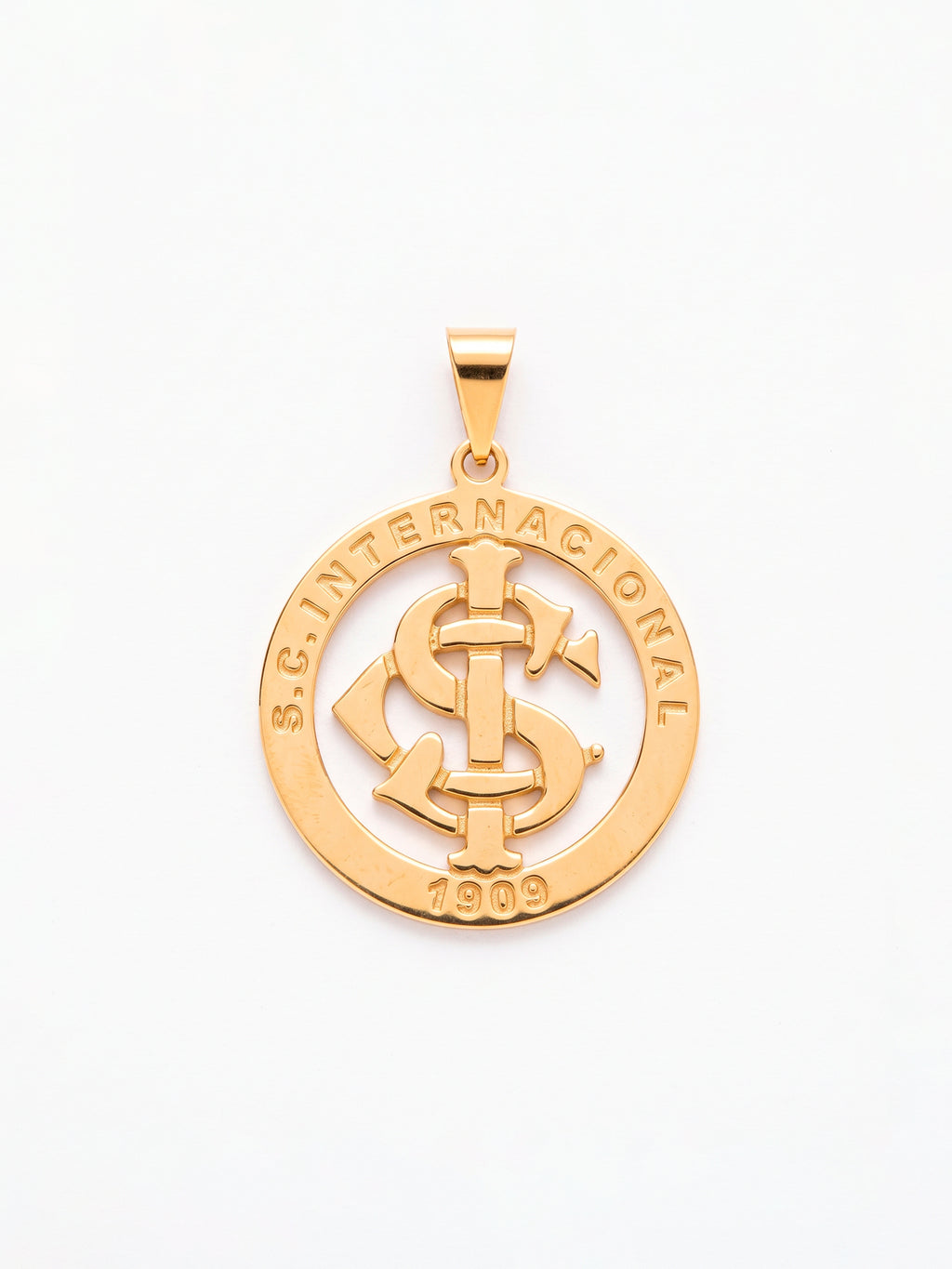 Pingente Internacional vazado - banhado a ouro 18k