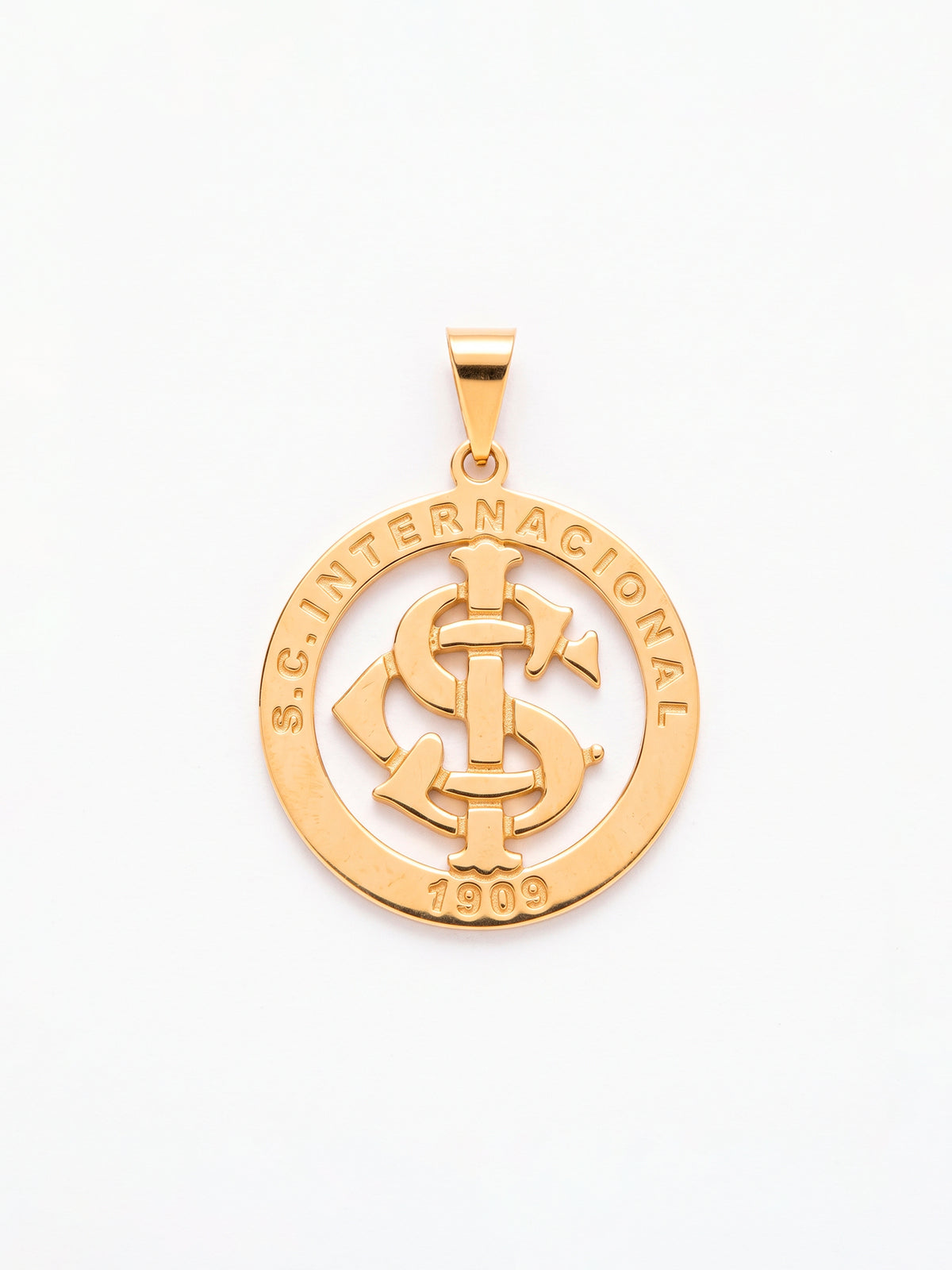 Pingente Internacional vazado - banhado a ouro 18k