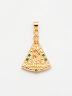 Pingente Nossa Senhora Aparecida do Brasil 3,0 x 2,0 cm - banhado a ouro 18k