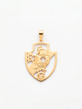 Pingente Vasco vazado - banhado a ouro 18k