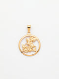 Pingente Medalha de São Jorge - banhado a ouro 18k