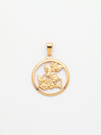 Pingente Medalha de São Jorge - banhado a ouro 18k