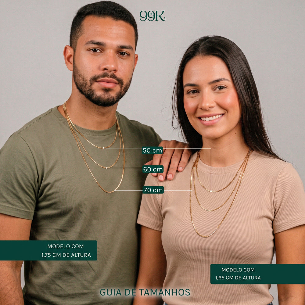 Tabela de medidas das correntes 99K