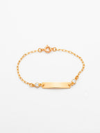 Pulseira Infantil com plaquinha e coração - banhada a ouro 18k - foto 2