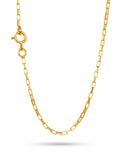 Corrente Tijolinho 1,5 mm - fecho tradicional - banhado a ouro 18k