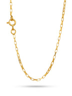 Corrente Tijolinho 1,5 mm - fecho tradicional - banhado a ouro 18k