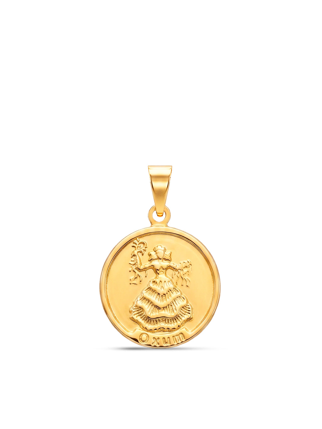 Pingente medalha Oxum - banhado a ouro 18k