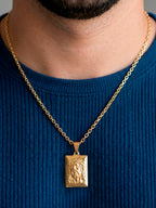 Pingente Placa Face de Cristo 3D - banhado a ouro 18k - foto 2