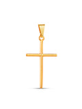 Pingente cruz tradicional - banhado a ouro 18k