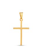 Pingente cruz tradicional - banhado a ouro 18k