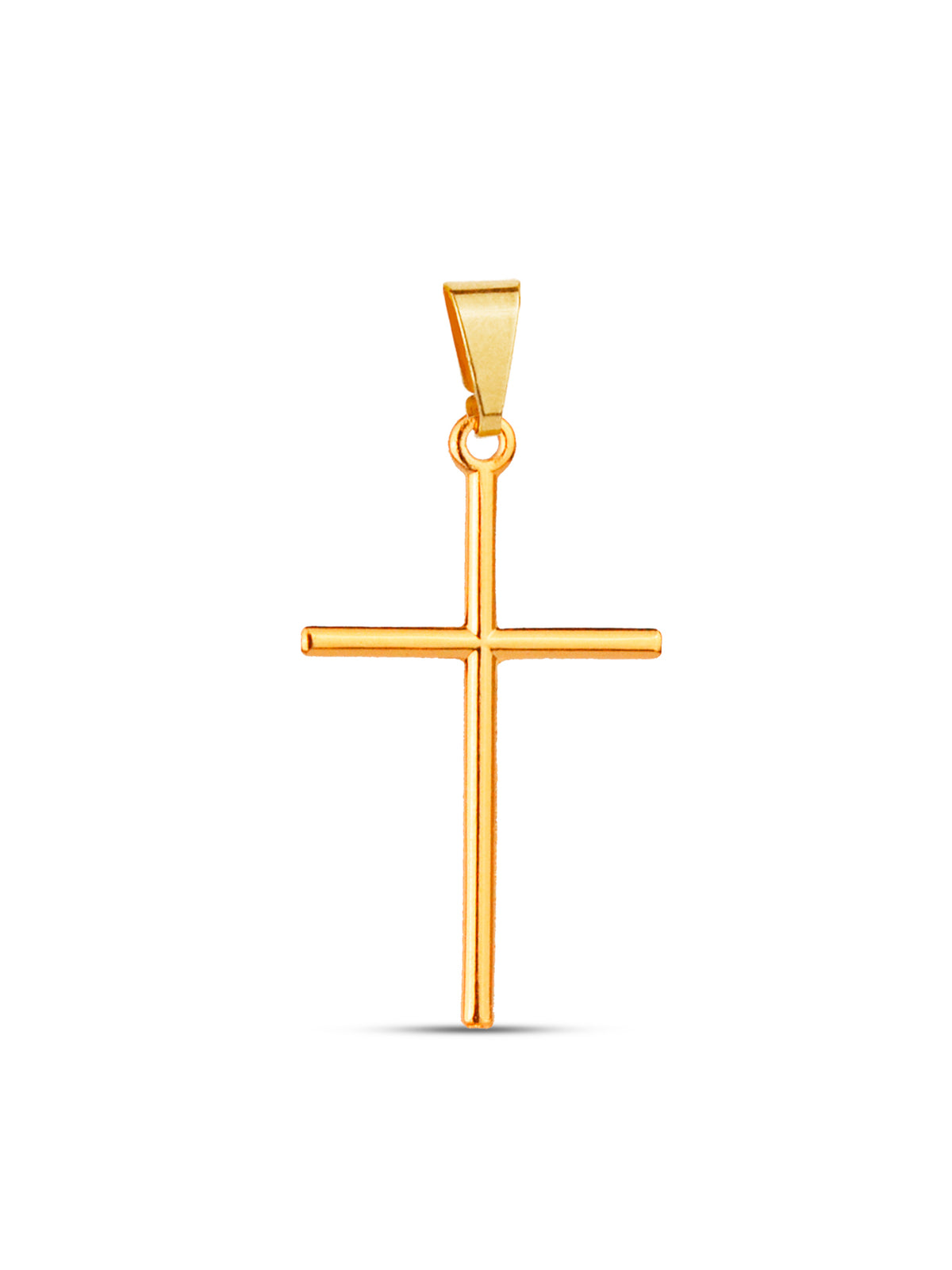 Pingente cruz tradicional - banhado a ouro 18k