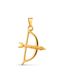 Pingente Ofá de Oxossi G - banhado a ouro 18k