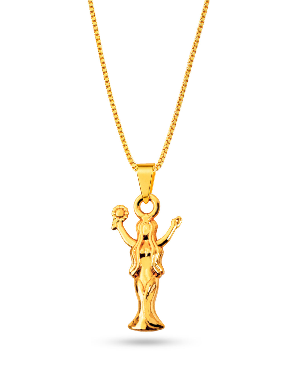 Corrente Iemanjá - veneziana - banhado a ouro 18k