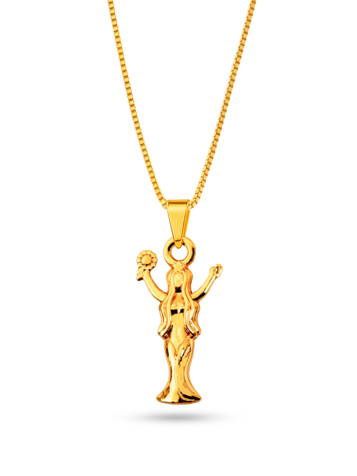 Corrente Iemanjá - veneziana - banhado a ouro 18k
