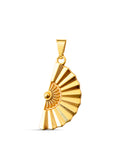 Pingente Leque cigana - banhado a ouro 18k