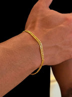 Pulseira Grumet duplo - 4,5 mm - banhada a ouro 18k - foto 2
