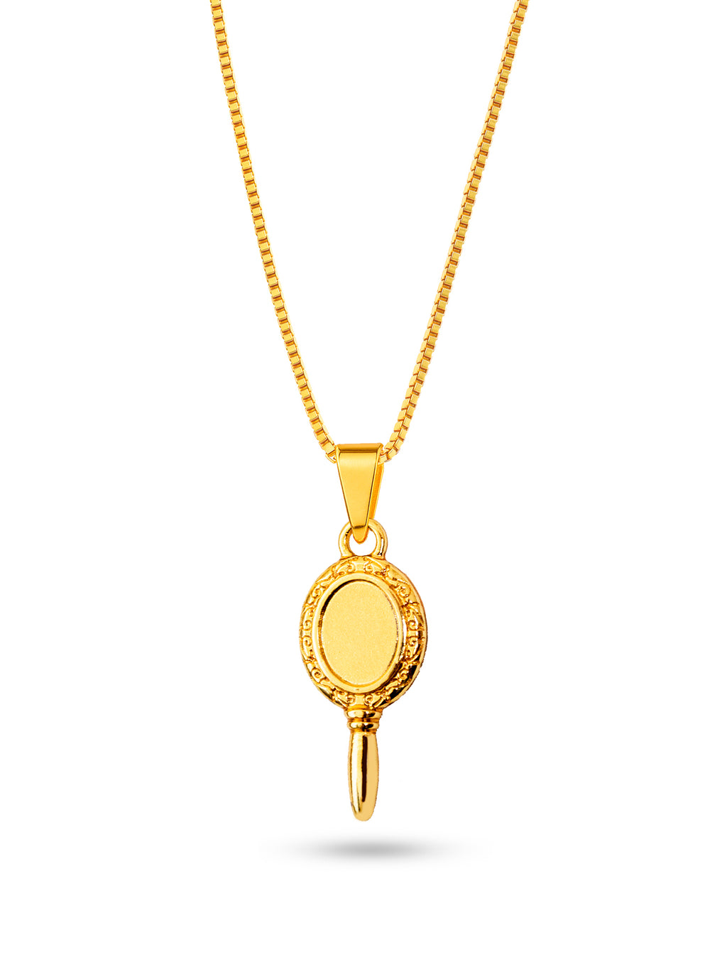 Corrente Espelho de Iemanjá - veneziana - banhado a ouro 18k