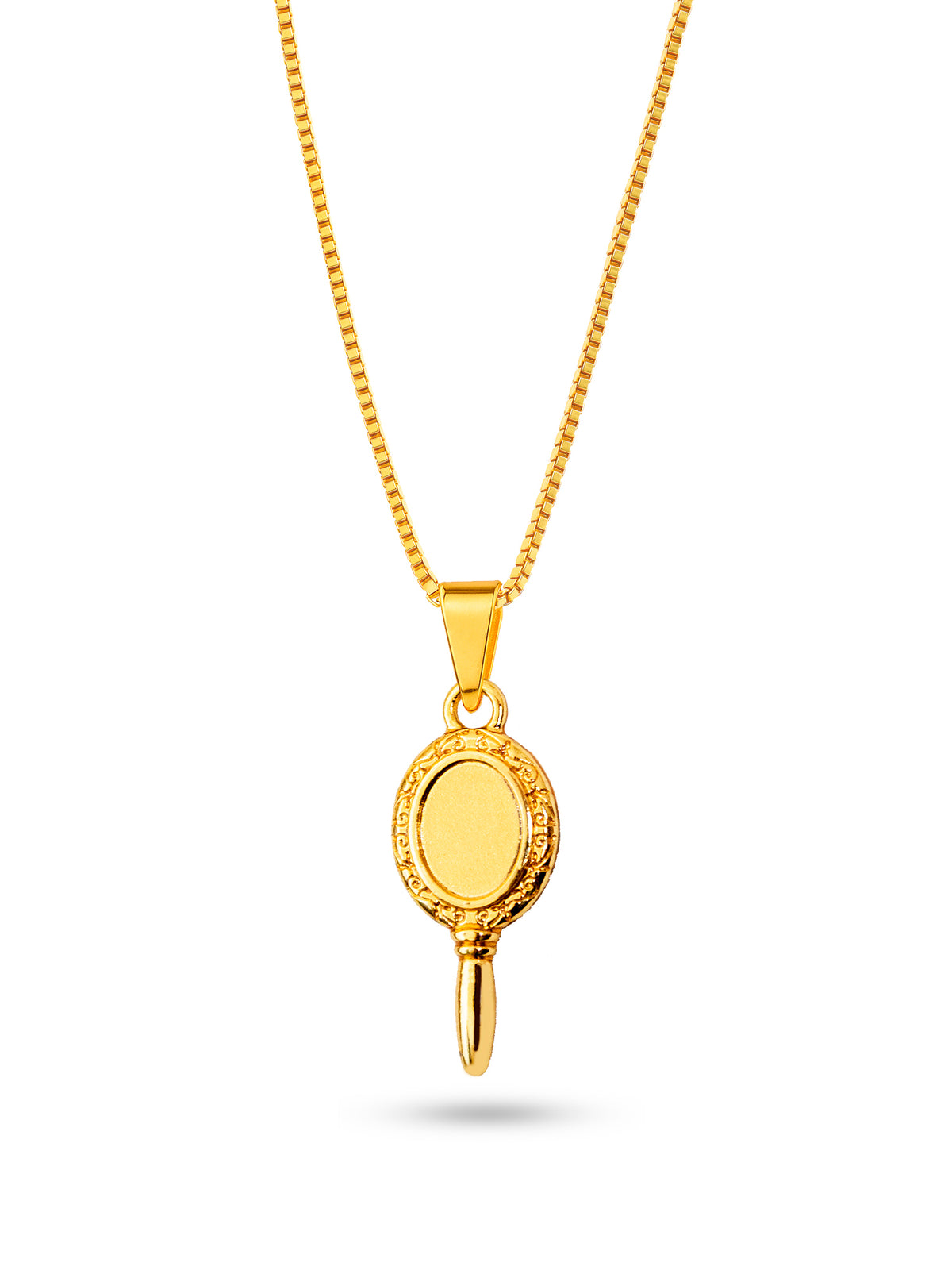 Corrente Espelho de Iemanjá - veneziana - banhado a ouro 18k