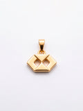Pingente administração 1,6 x 1,2 cm - banhado a ouro 18k