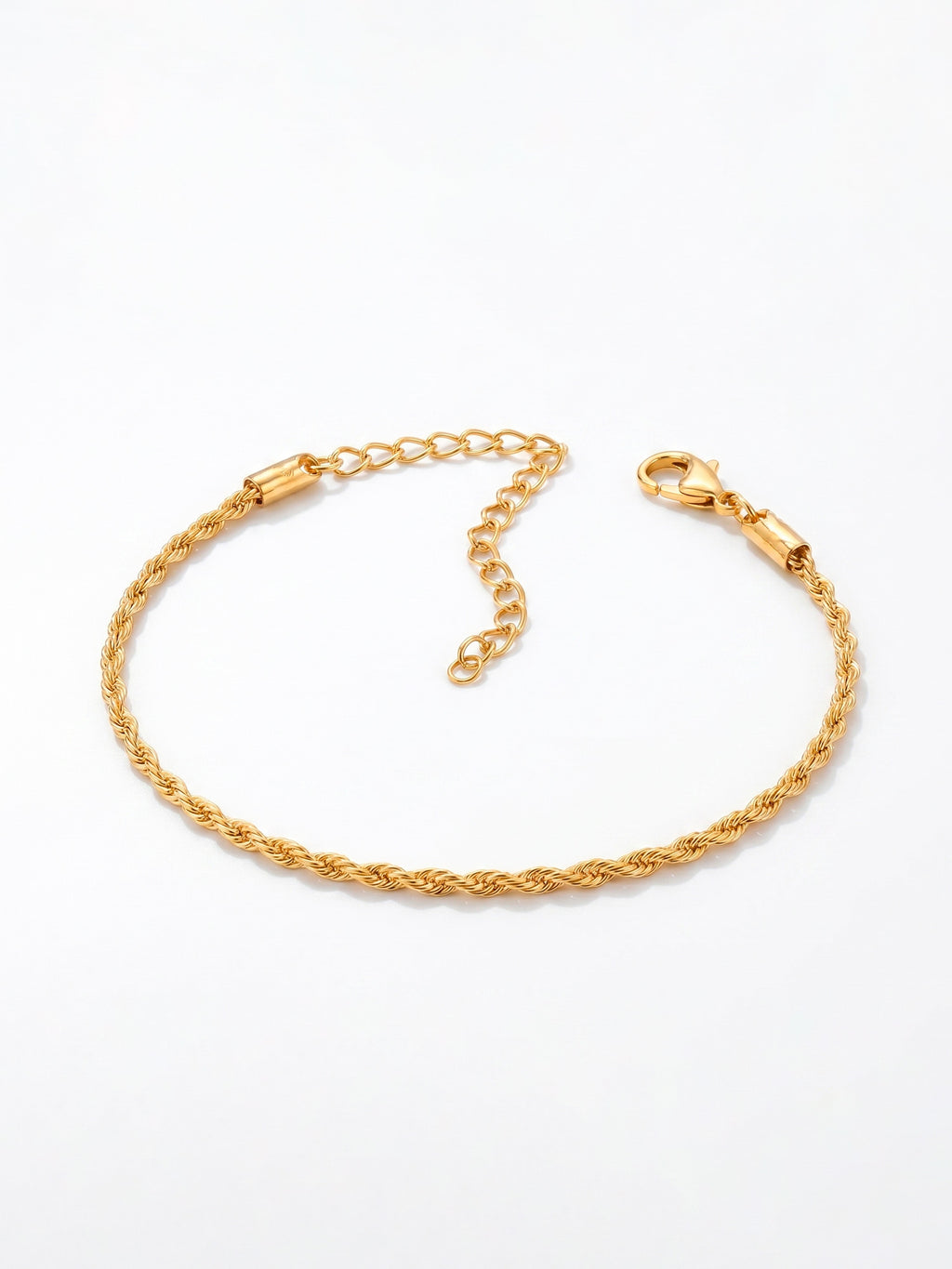 Pulseira cordão baiano feminina - banhado a ouro 18k