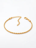 Pulseira cordão baiano feminina - banhado a ouro 18k