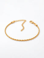 Pulseira cordão baiano feminina - banhado a ouro 18k