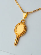 Corrente Espelho de Iemanjá - veneziana - banhado a ouro 18k - foto 6