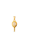 Pingente Espelho de Oxum Perolado - banhado a ouro 18k