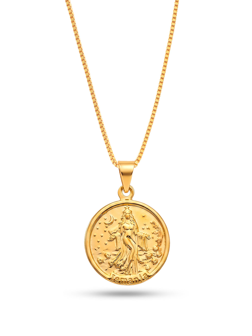 Corrente medalha Iemanjá - veneziana - banhado a ouro 18k - foto 2