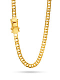 Corrente Grumet duplo 4,5 mm - fecho gaveta duplo - banhado a ouro 18k