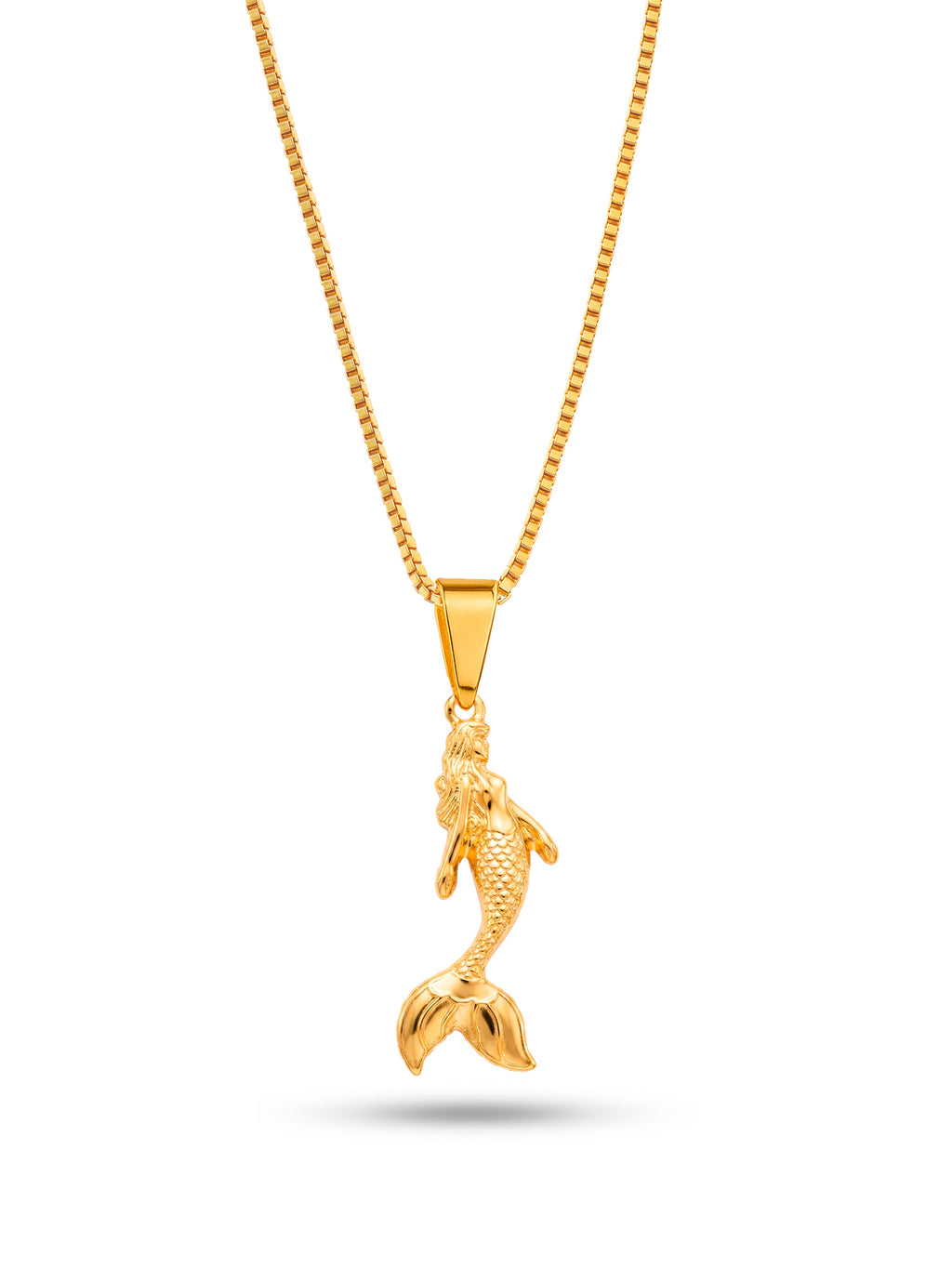 Corrente Sereia - veneziana - banhado a ouro 18k