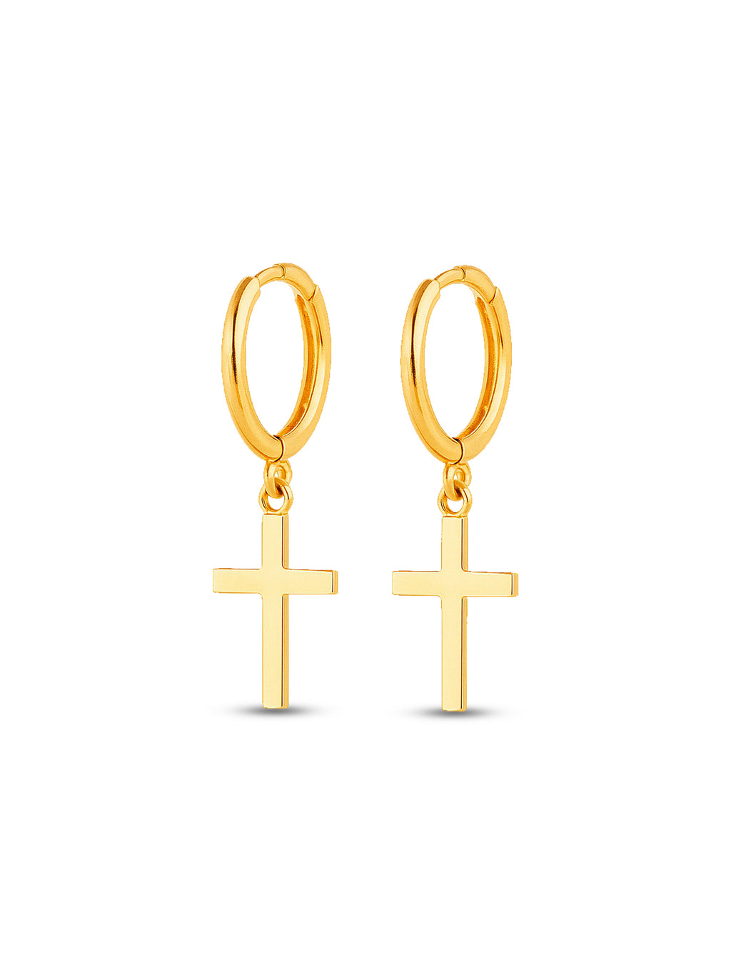 Brinco argola com cruz - banhado a ouro 18k - foto 2