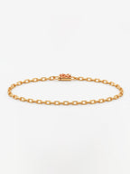 Pulseira Cadeado - 3 mm - banhada a ouro 18k - foto 3