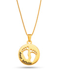 Corrente amor infinito pezinhos - veneziana - banhado a ouro 18k