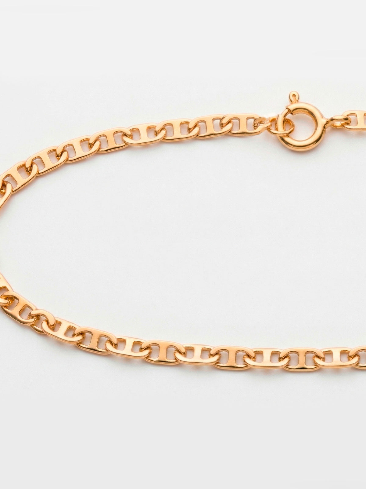 Pulseira Piastrine - 2,5 mm - banhada a ouro 18k
