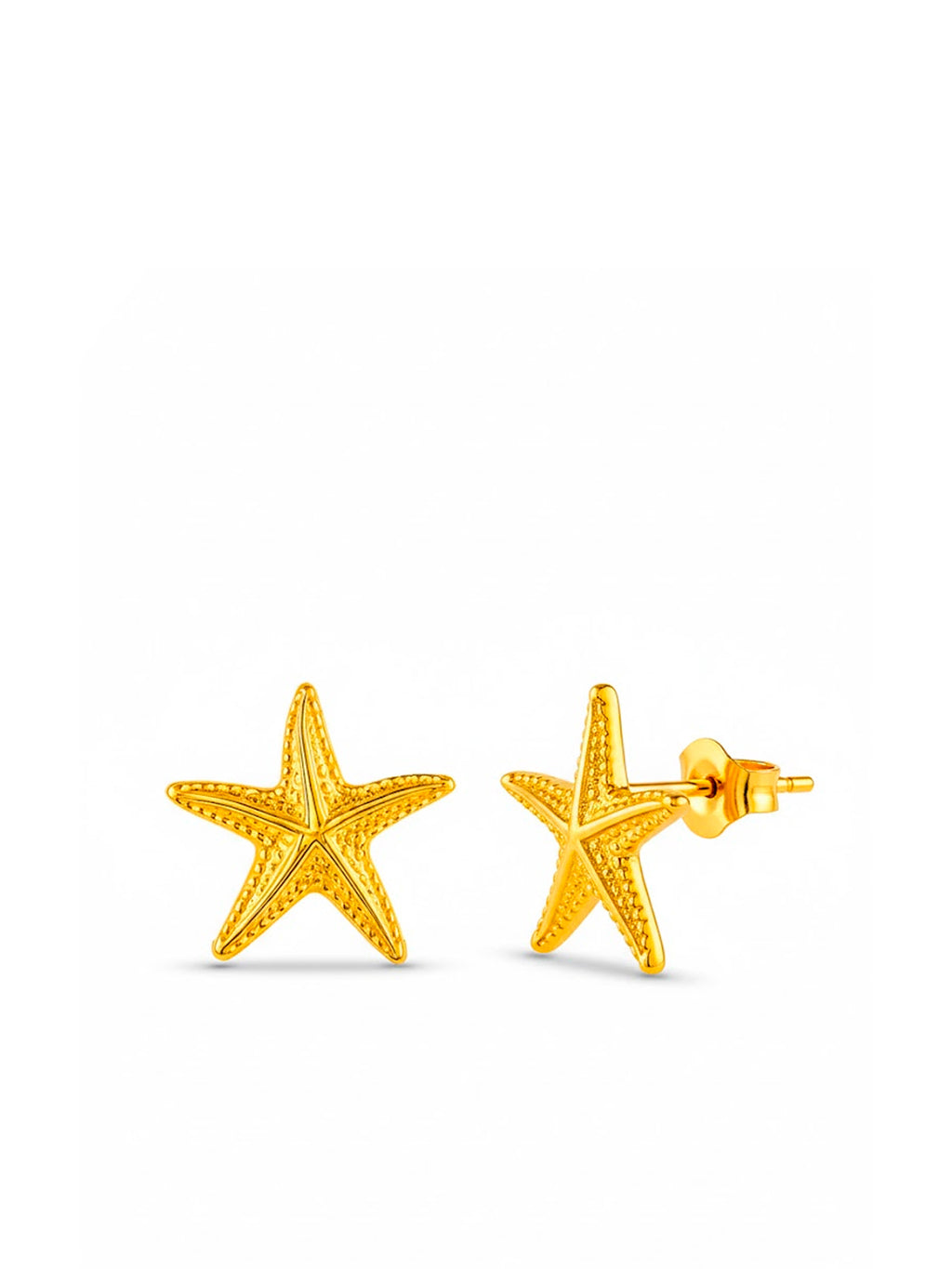 Brinco estrela do mar - banhado a ouro 18k