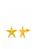 Brinco estrela do mar - banhado a ouro 18k