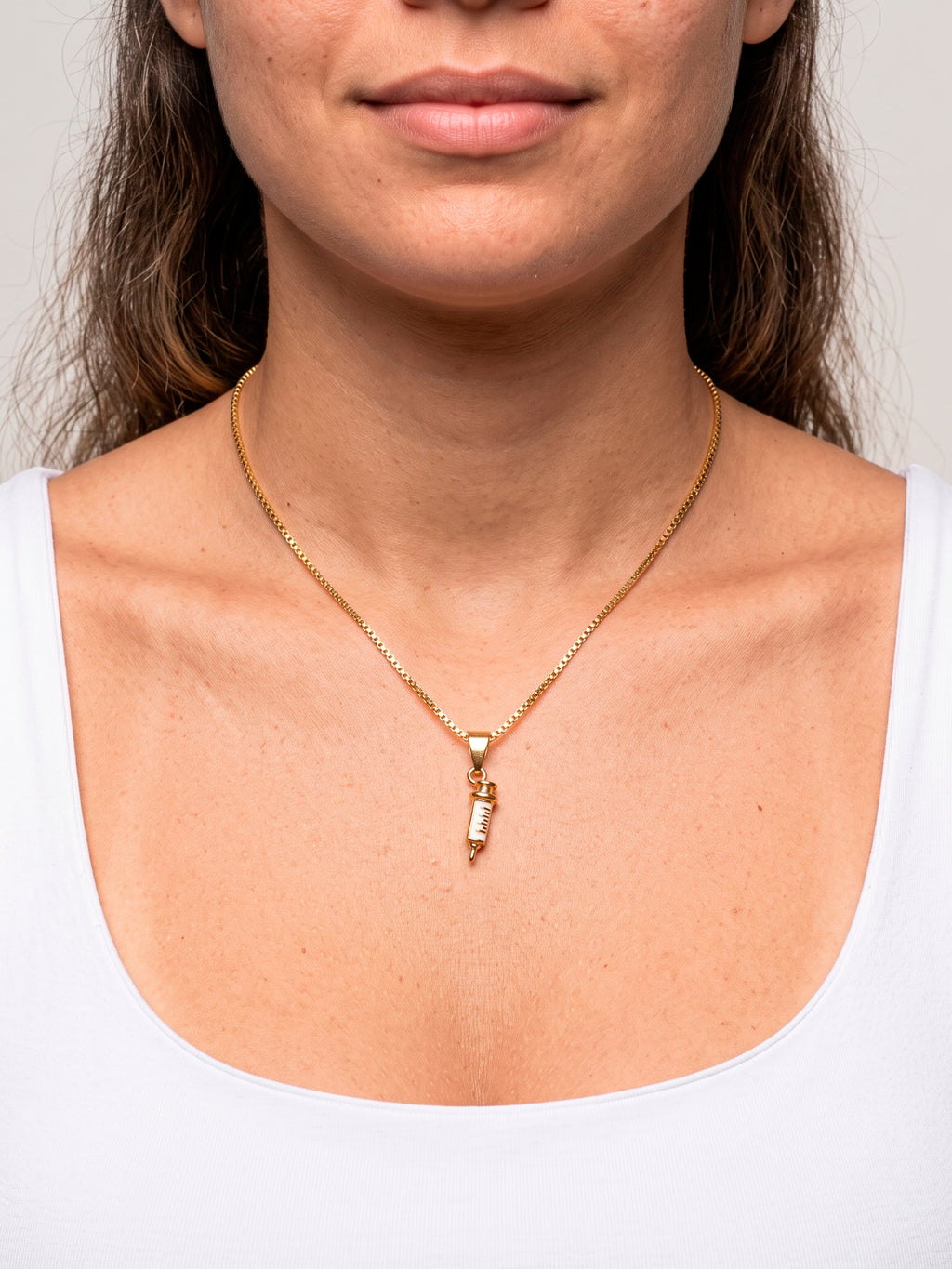 Corrente enfermagem - veneziana - banhado a ouro 18k - foto 3