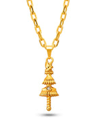 Corrente Opaxorô de Oxalá G - cadeado - banhado  a ouro 18k