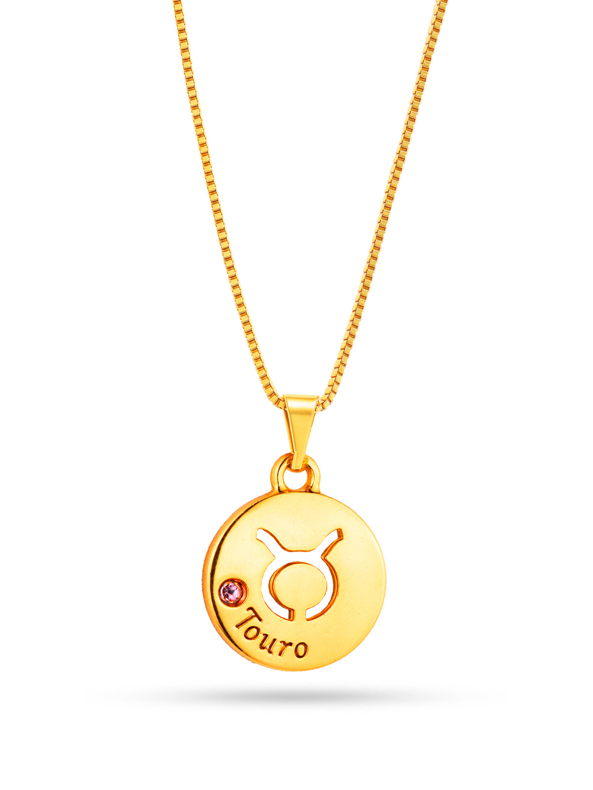 Corrente signo Touro - veneziana - banhado a ouro 18k