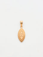 Pingente oval olho de Hórus 2,0 x 1,0 cm - banhado a ouro 18k