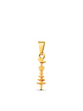 Pingente Opaxorô de Oxalá - banhado  a ouro 18k