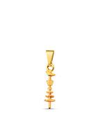 Pingente Opaxorô de Oxalá - banhado  a ouro 18k