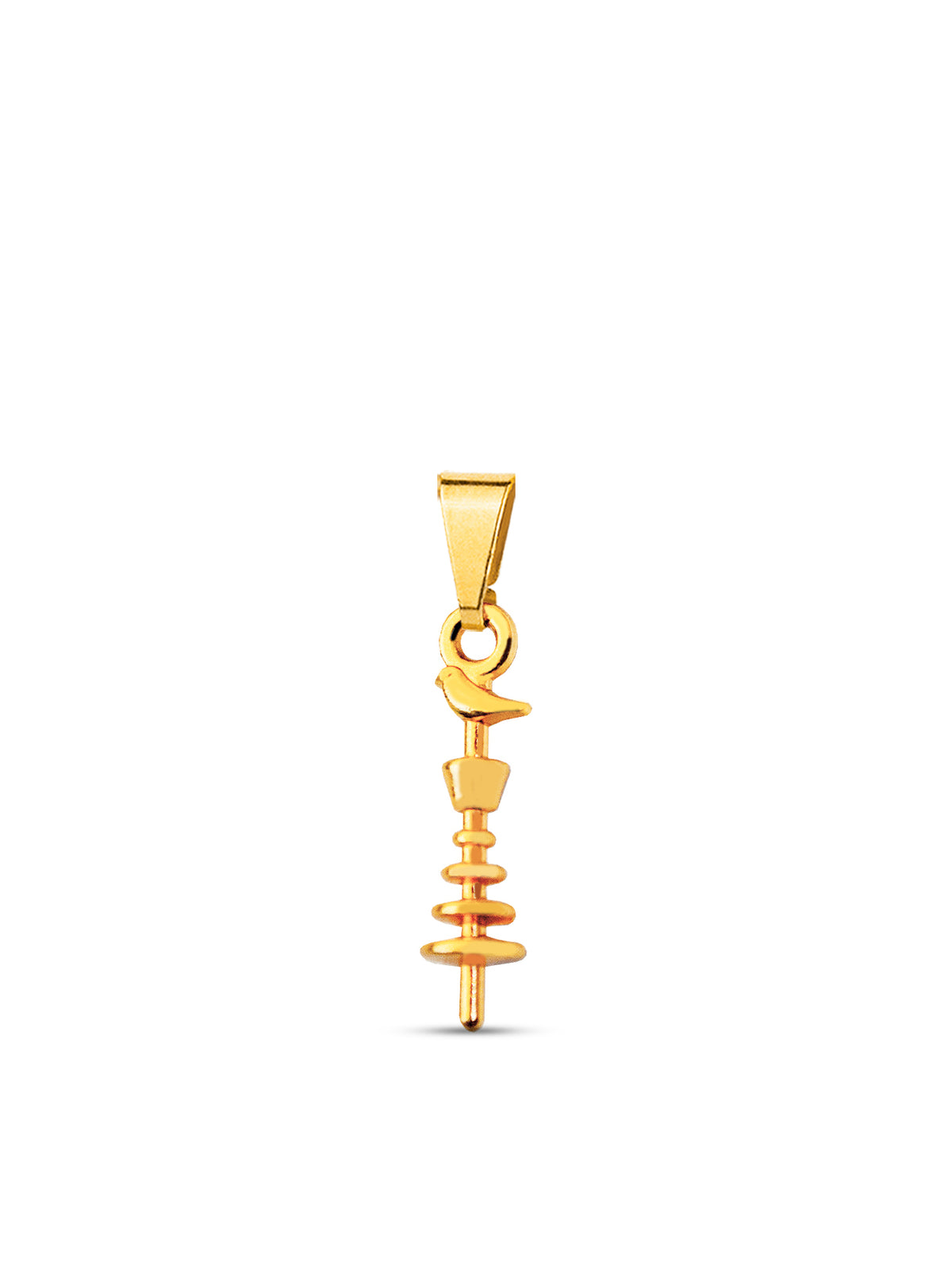 Pingente Opaxorô de Oxalá - banhado  a ouro 18k