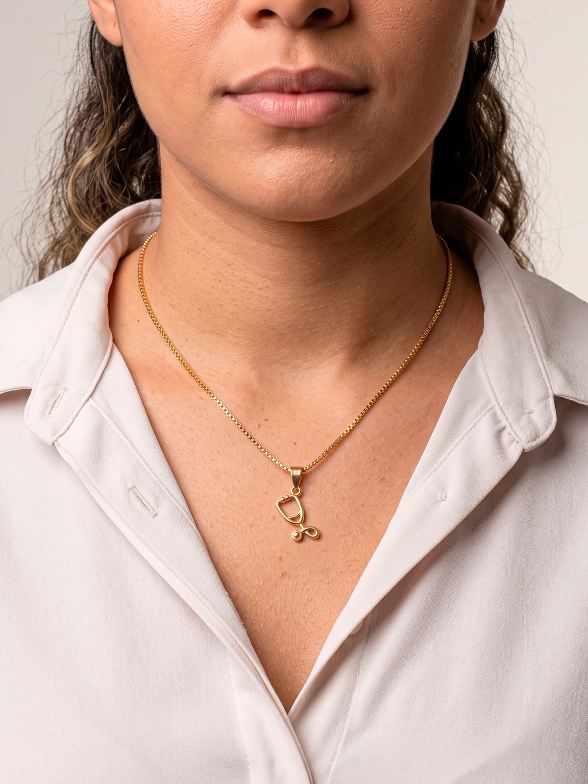 Corrente medicina - veneziana - banhado a ouro 18k - foto 4
