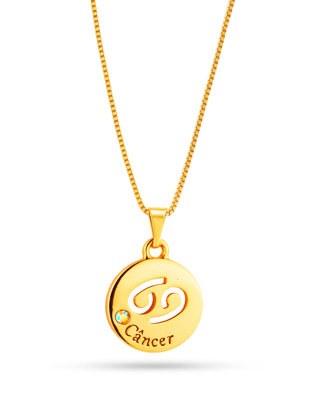 Corrente signo Câncer - veneziana - banhado a ouro 18k