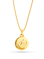 Corrente signo Câncer - veneziana - banhado a ouro 18k