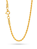 Corrente Cordão baiano 2 mm - fecho tradicional - banhado a ouro 18k